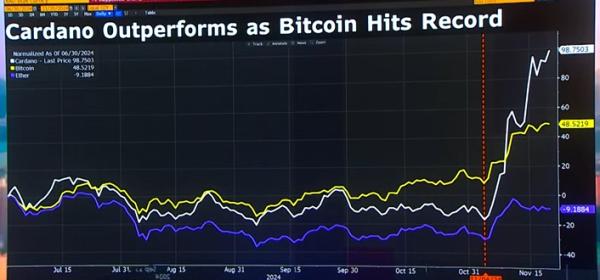彭博社揭示: 为什么Cardano价格飙升,ADA涨幅超过BTC达100%