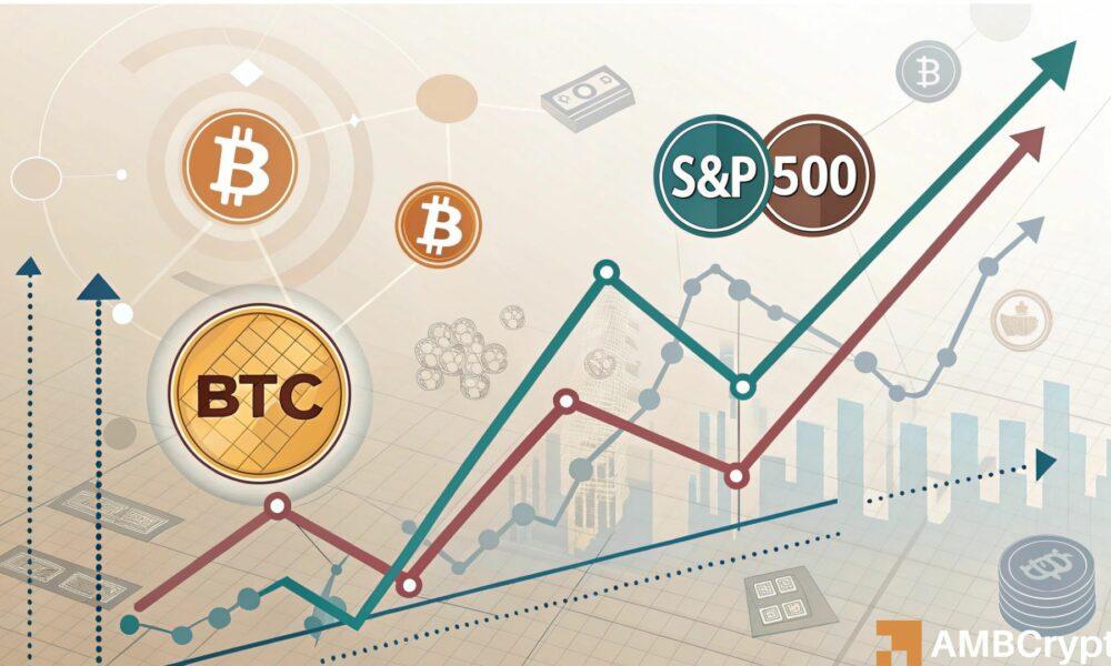 比特币价格下跌?标普500可能很快发表看法!